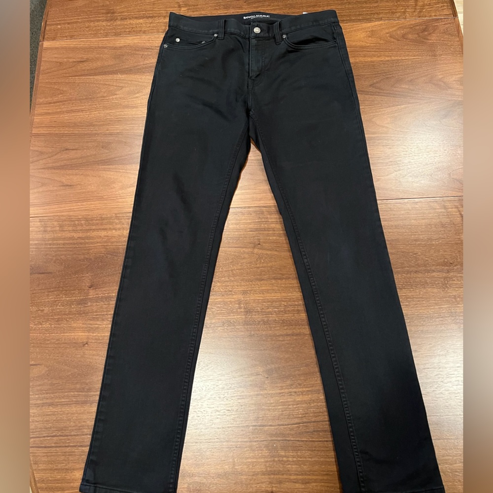 Banana Republic Black Slim Straight Jeans